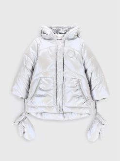 Φτηνός 👍 Coccodrillo Χειμωνιάτικα Μπουφάν Μπουφάν πουπουλένιο ZC2152103OGN Ασημί Regular Fit ⭐