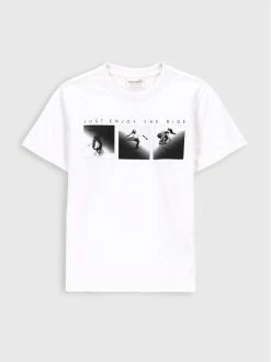 Η καλύτερη συμφωνία 🌟 Coccodrillo T-shirts T-Shirt ZC2143215EVB Λευκό Regular Fit 🎁