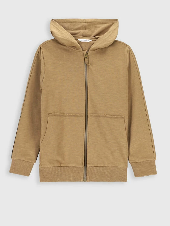 Κουπόνι 😉 Coccodrillo Μπλούζες Με Φερμουάρ Μπλούζα ZC2132401EVB Μπεζ Regular Fit 🥰