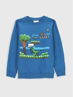 Νέος ❤️ Coccodrillo Μπλουζάκια Μπλουζάκι ZC2143101GAK Μπλε Regular Fit ⭐