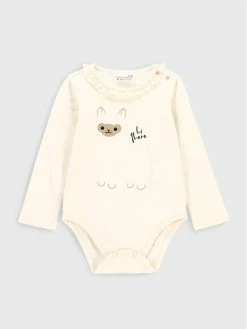 Νέος ⭐ Coccodrillo Κορμάκια Κορμάκι παιδικό ZC2112102RON Μπεζ Regular Fit 👏