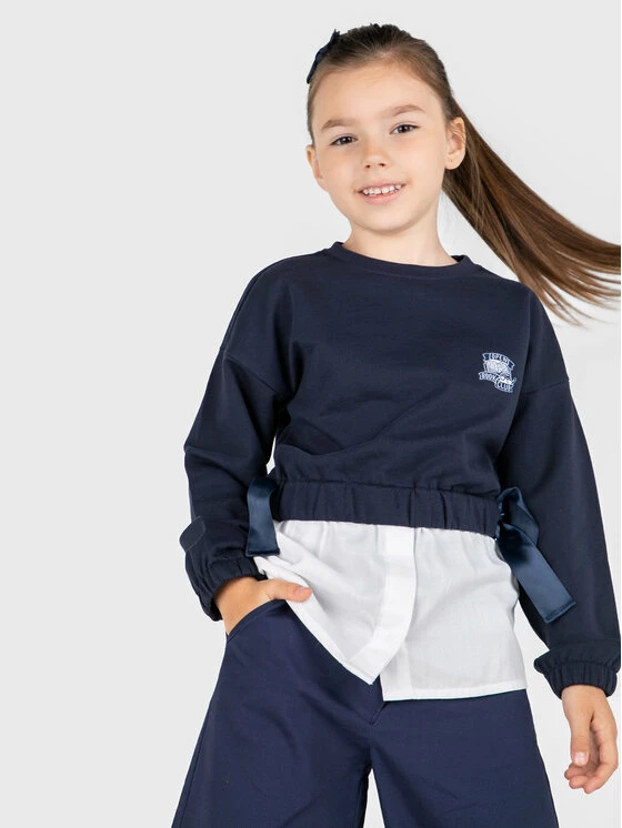 Νέος 🛒 Coccodrillo Μπλούζες Χωρίς Φερμουάρ Μπλούζα ZC2143101BSG Σκούρο μπλε Regular Fit ❤️