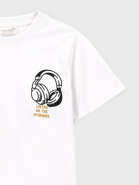 Πολύ καλή προσφορά ✔️ Coccodrillo T-shirts T-Shirt ZC2143206EVB Λευκό Regular Fit ✨ - Image 2