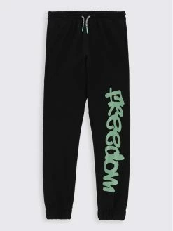 Νέος ✨ Coccodrillo Παντελόνια Φόρμας Παντελόνι φόρμας ZC2120102FTJ Μαύρο Regular Fit ⭐