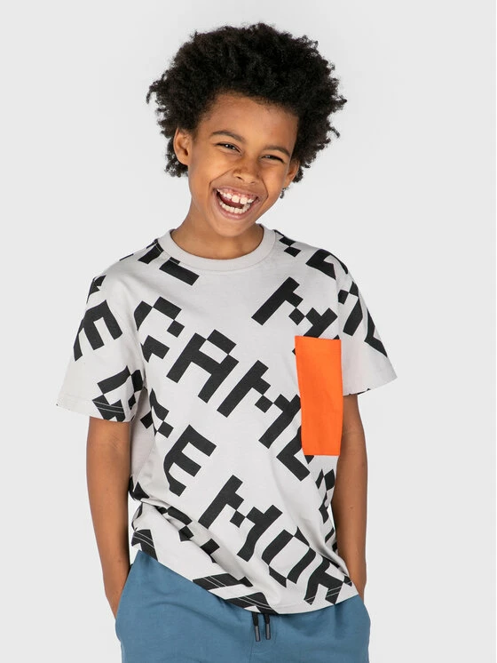 Ολοκαίνουργιο 🛒 Coccodrillo T-shirts T-Shirt ZC2143201GAJ Γκρι Regular Fit 🎉