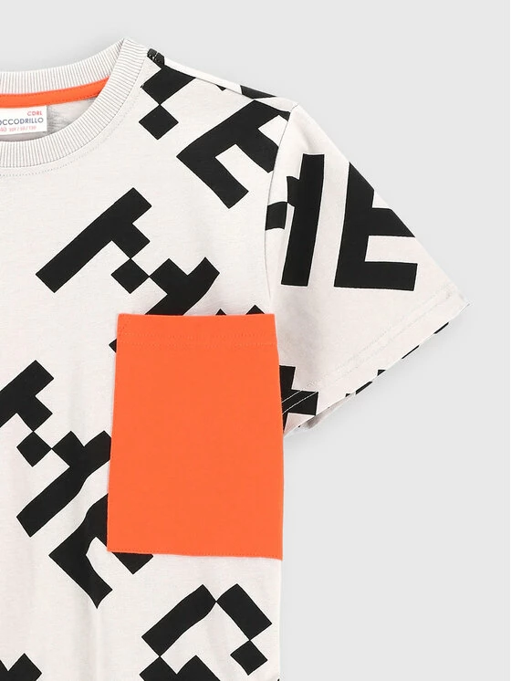 Ολοκαίνουργιο 🛒 Coccodrillo T-shirts T-Shirt ZC2143201GAJ Γκρι Regular Fit 🎉 - Image 4