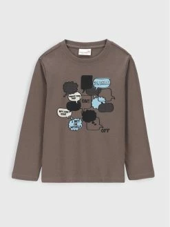 Προώθηση ✨ Coccodrillo Μπλουζάκια Μπλουζάκι ZC2143105EVB Καφέ Regular Fit ❤️