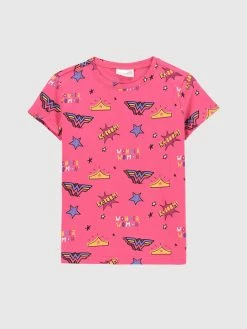 Αγορά ❤️ Coccodrillo T-shirts T-Shirt WONDER 👩 WOMAN ZC2143202LIG Ροζ Regular Fit 🧨