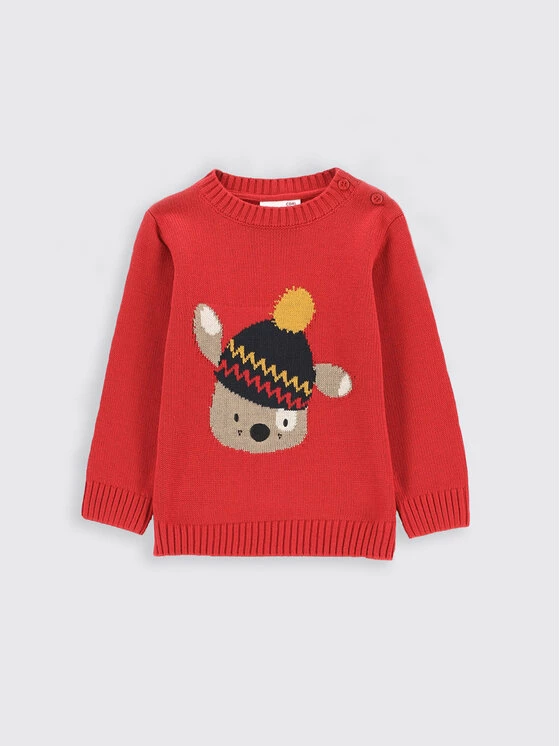 Εξοδος 🤩 Coccodrillo Πουλόβερ ZC2172101CWN Κόκκινο Regular Fit 🎁